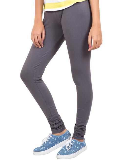 Grey solid leggings - 14889543 - Standard Image - 1