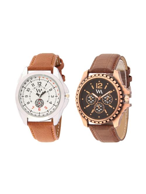 Watch Me Watches Analog Combo for Men and Boys REJG-AWC-008-009 - 14889555 - Very Small Image - 1
