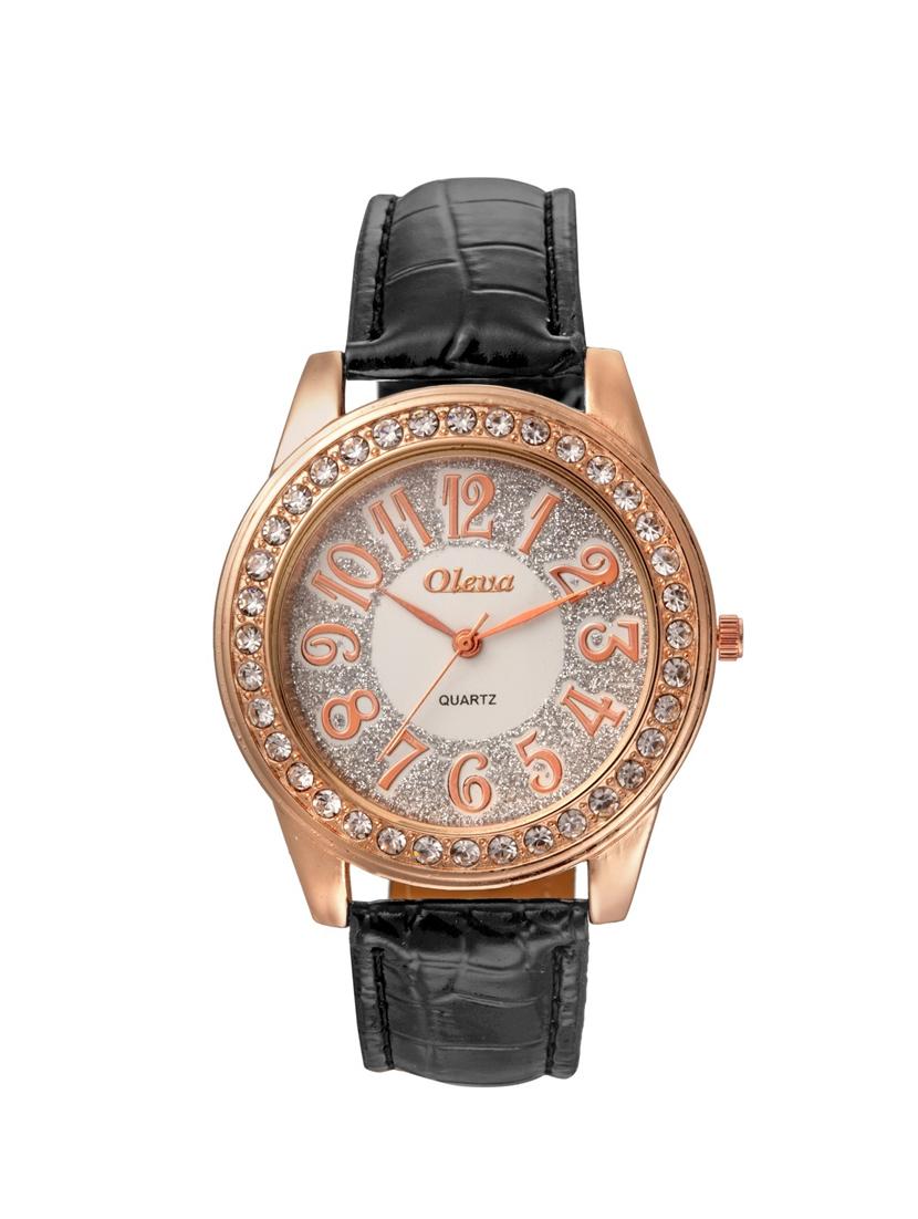 Oleva Premium Women's Leather Watch OPLW-12-BLACK-M - 14889623 - Zoom Image - 1