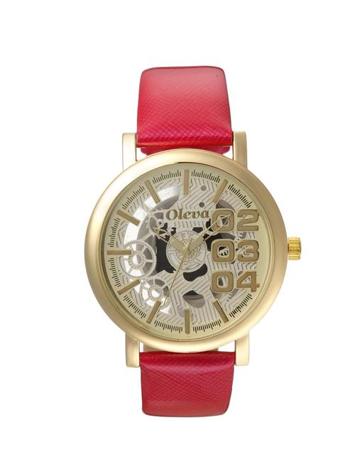 Oleva Premium Women's Leather Watch OPLW-18-PINK-M - 14889625 - Standard Image - 1