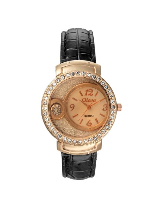 Oleva Premium Women's Leather Watch OPLW-22-BLACK-M - 14889627 - Standard Image - 1