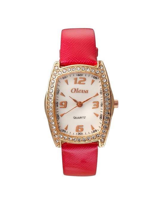 Oleva Premium Women's Leather Watch OPLW-25-PINK-M - 14889629 - Standard Image - 1