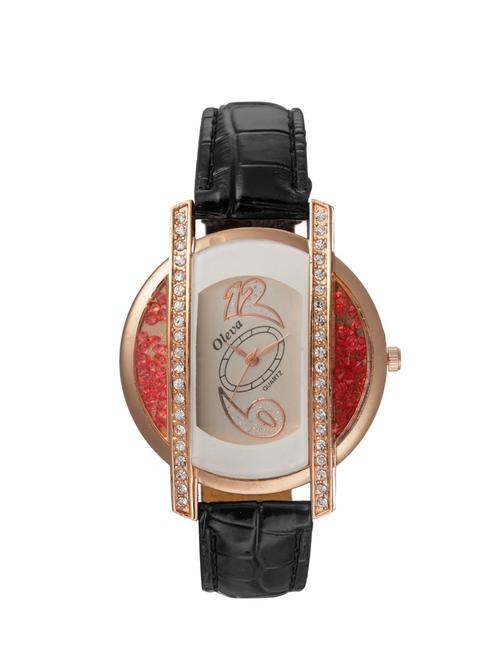Oleva Premium Women's Leather Watch OPLW-26-BLACK-M - 14889630 - Standard Image - 1