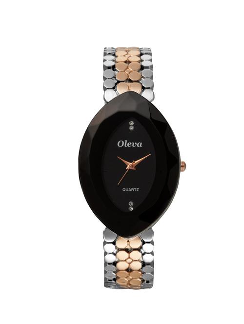 Oleva Premium Women's Metal Watch OPMW-5-BLACK-ROSEGOLD-M - 14889636 - Very Small Image - 1
