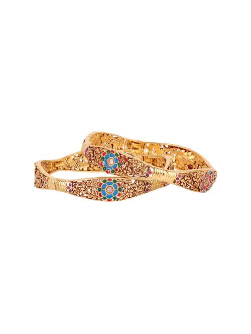 multi gold plated bangle - 14889710 - Very Small Image - 1