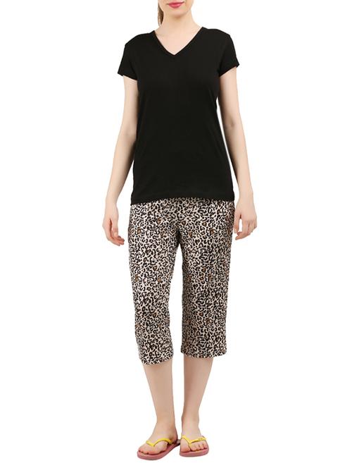 multi colored nightwear capri set - 14889725 - Very Small Image - 1