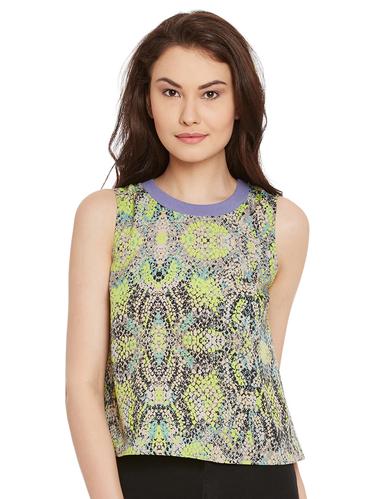 green printed top - 14890311 - Very Small Image - 1