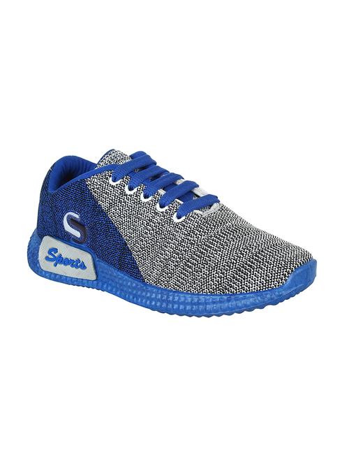 grey & blue Fabric sport shoe - 14890475 - Very Small Image - 1