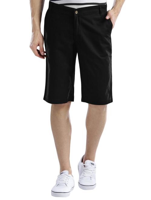black cotton shorts - 14890550 - Standard Image - 1