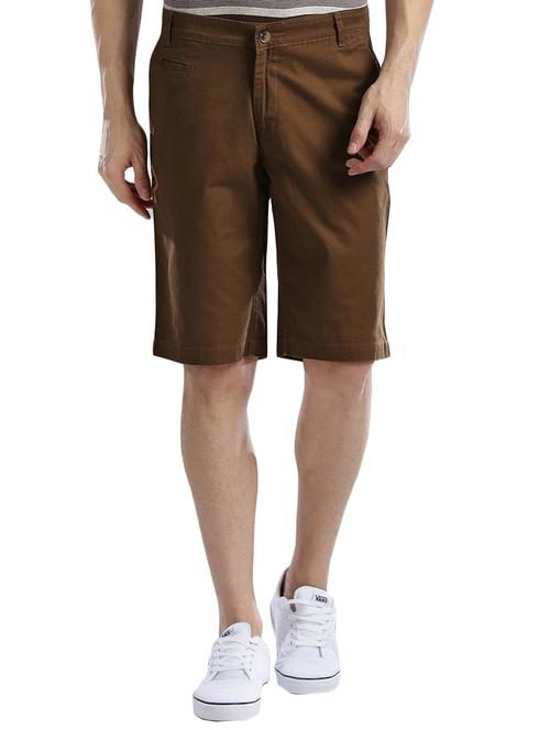 brown cotton shorts - 14890551 - Standard Image - 1