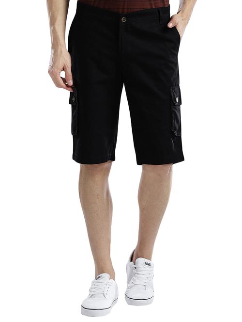 black cotton shorts - 14890558 - Standard Image - 1