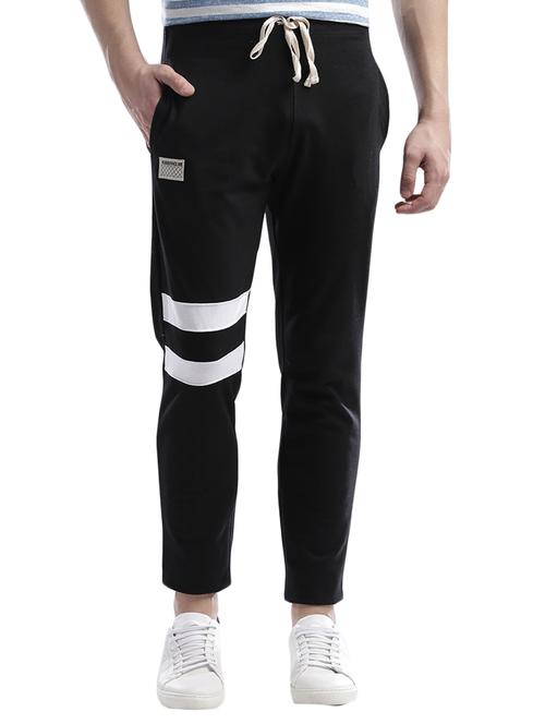 black cotton full length track pant - 14890575 - Standard Image - 1
