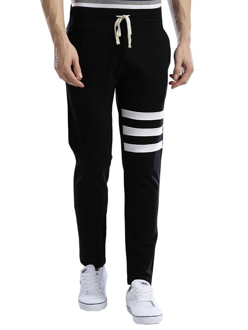 black cotton full length track pant - 14890577 - Very Small Image - 1