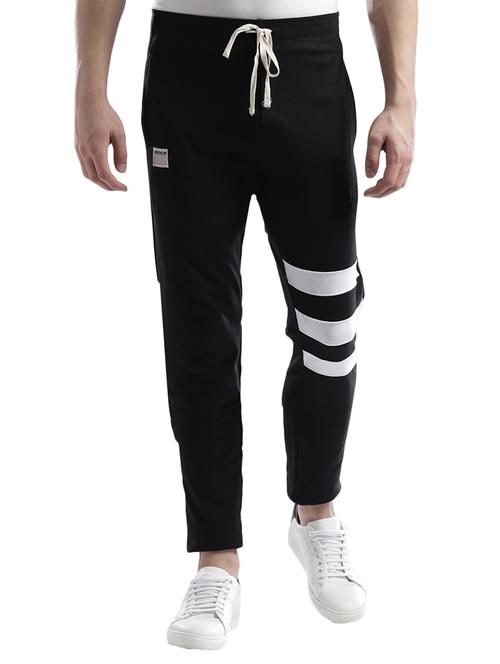 black cotton ankle length track pant - 14890578 - Very Small Image - 1