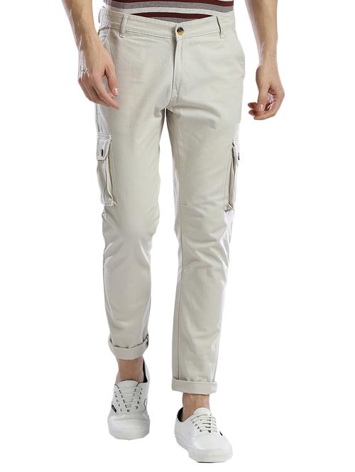 white cotton cargos - 14890606 - Very Small Image - 1