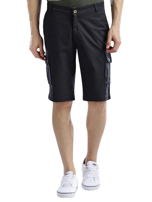 navy blue cotton shorts - 14890610 - Standard Image - 1