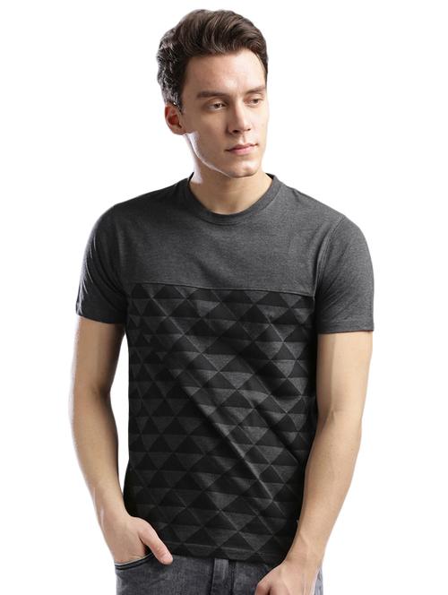 grey cotton front print tshirt - 14890611 - Standard Image - 1