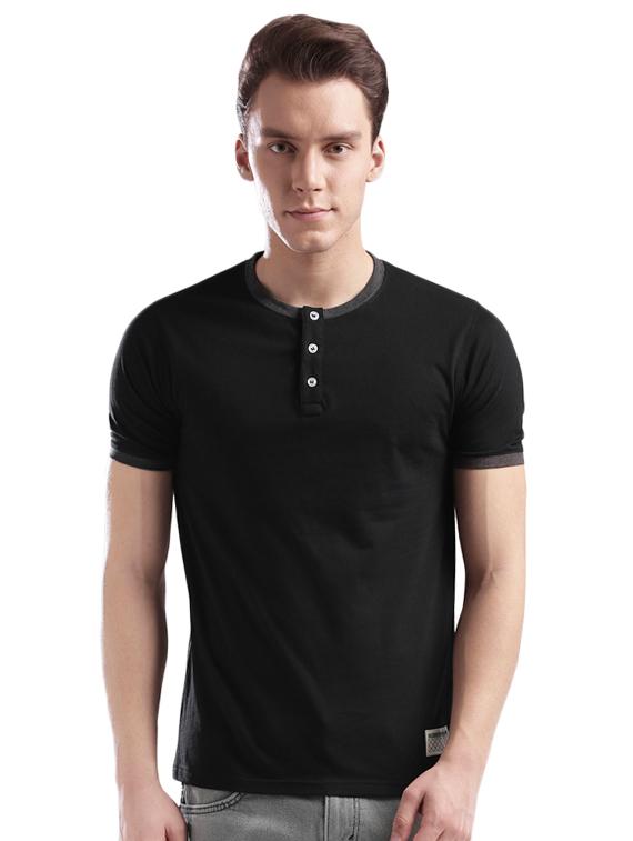 black cotton t-shirt - 14890621 - Zoom Image - 1