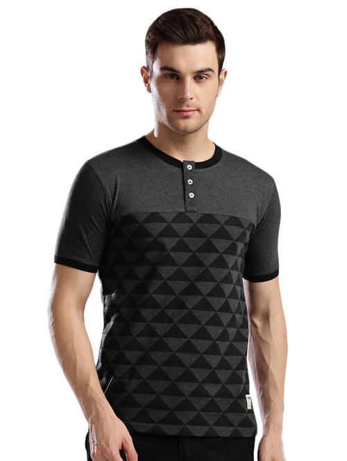 grey cotton front print tshirt - 14890625 - Very Small Image - 1