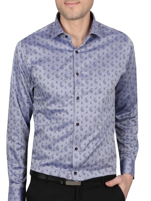 blue cotton casual shirt - 14890738 - Very Small Image - 1
