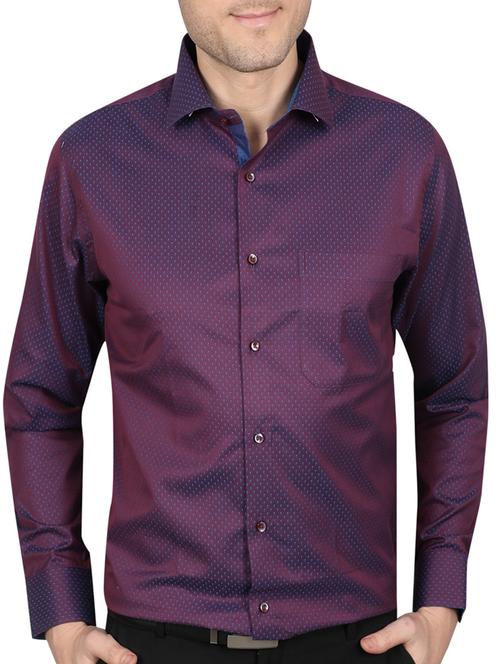 purple cotton formal shirt - 14890744 - Very Small Image - 1
