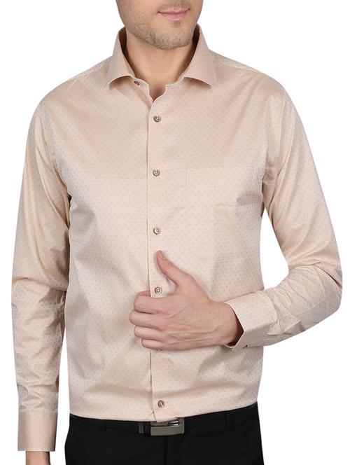 beige cotton casual shirt - 14890749 - Very Small Image - 1