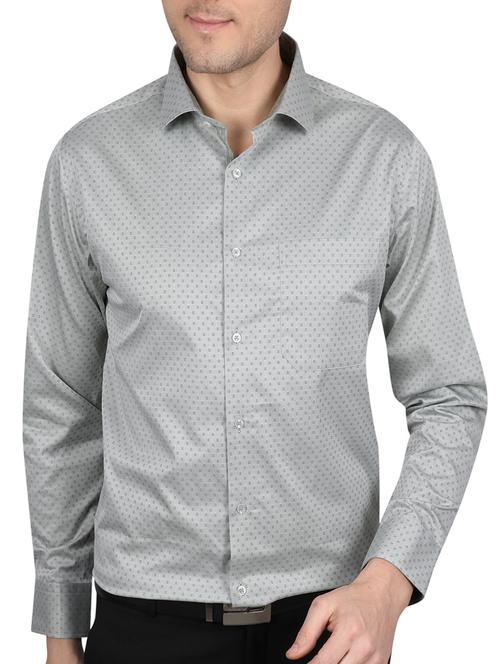 grey cotton casual shirt - 14890750 - Very Small Image - 1