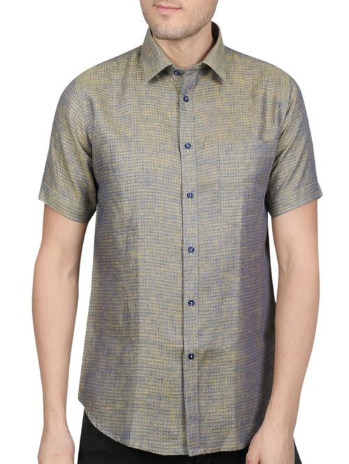 grey linen casual shirt - 14890824 - Very Small Image - 1