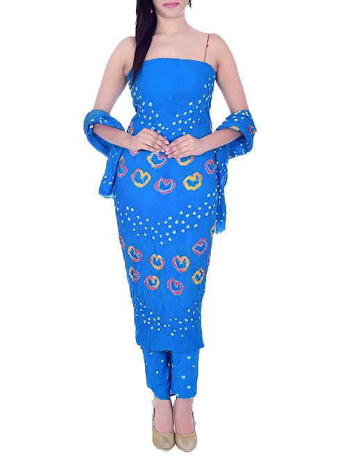 multi colored cotton salwar suit unstitched - 14890827 - Standard Image - 1