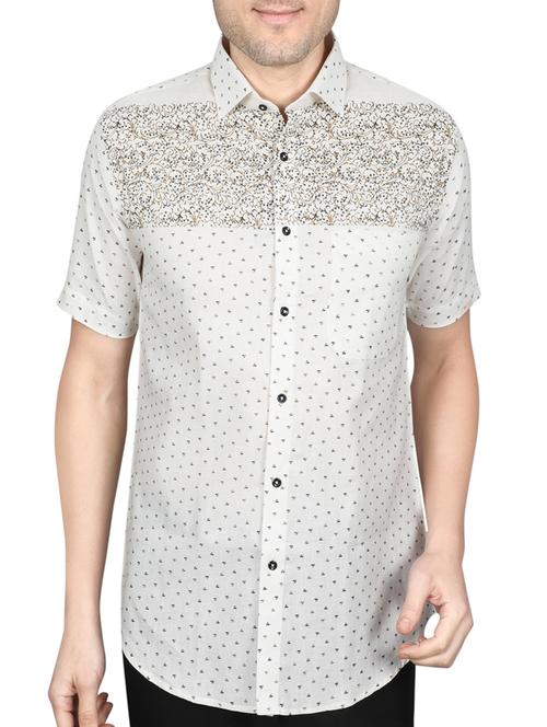 white linen casual shirt - 14890838 - Very Small Image - 1