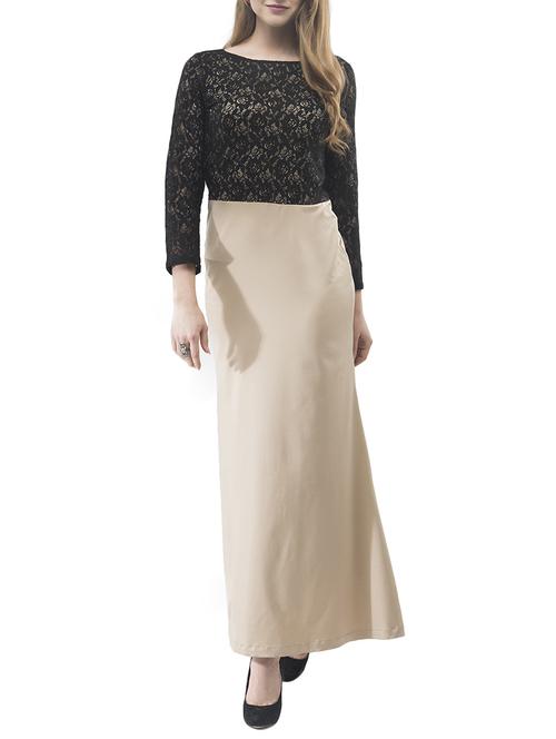 beige solid maxi dress - 14890924 - Standard Image - 1