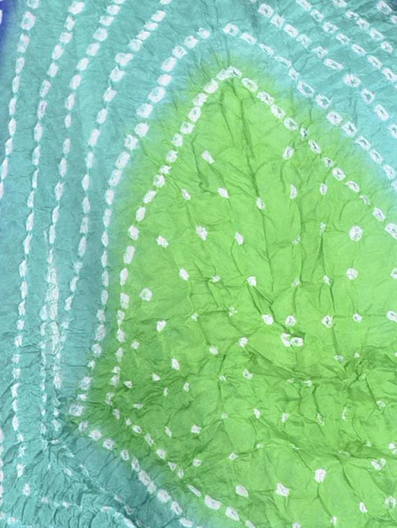 sky blue cotton bandhani dupatta - 14891095 - Zoom Image - 3