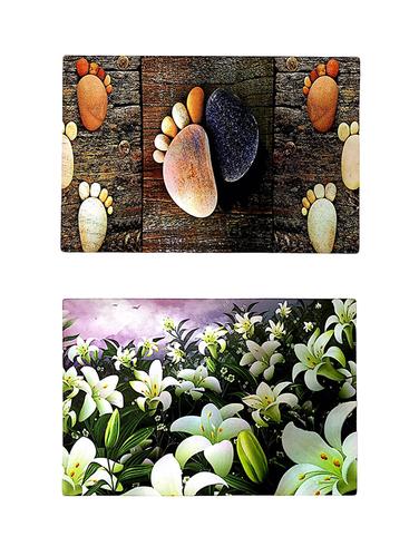 Stylish Big Size 3D Print Anti-Skid Door Mat Combo Of 2 - 14891138 - Very Small Image - 1