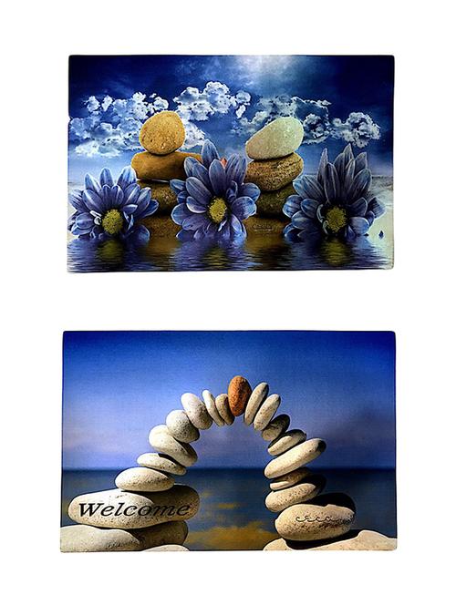 Stylish Big Size 3D Print Anti-Skid Door Mat Combo Of 2 - 14891142 - Very Small Image - 1
