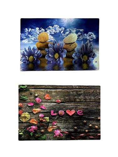 Stylish Big Size 3D Print Anti-Skid Door Mat Combo Of 2 - 14891145 - Very Small Image - 1