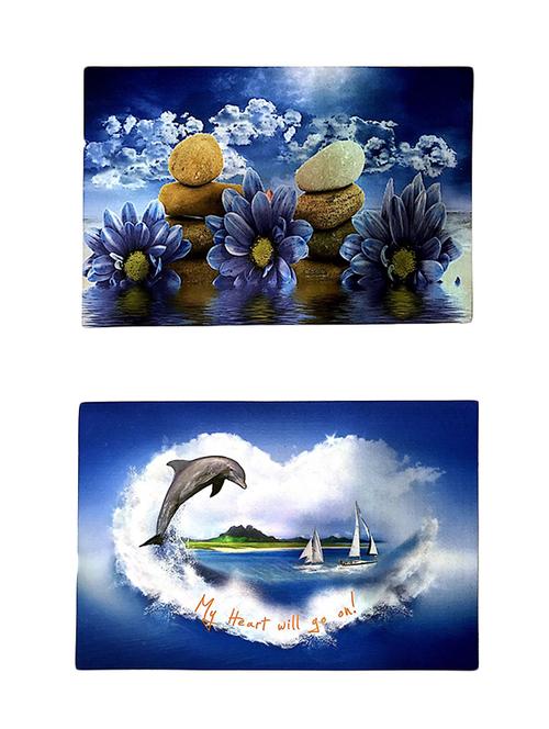 Stylish Big Size 3D Print Anti-Skid Door Mat Combo Of 2 - 14891147 - Very Small Image - 1