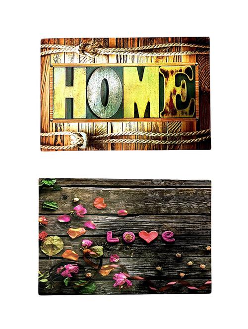 Stylish Big Size 3D Print Anti-Skid Door Mat Combo Of 2 - 14891159 - Very Small Image - 1