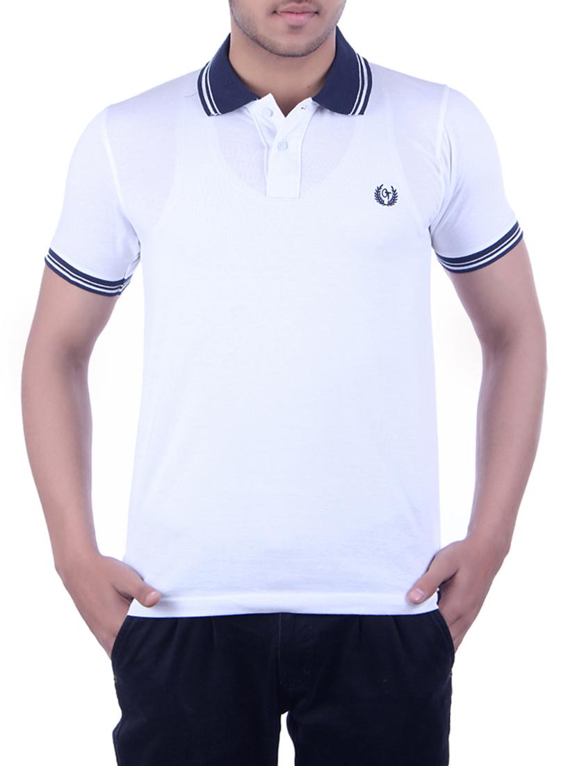 white cotton polo t-shirt - 14891340 - Zoom Image - 1