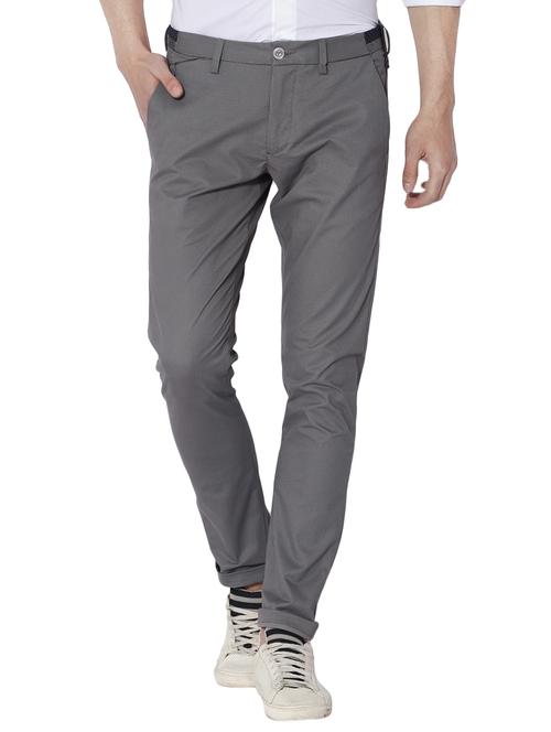grey cotton chinos - 14891351 - Very Small Image - 1