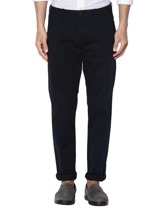 navy blue cotton chinos - 14891363 - Very Small Image - 1