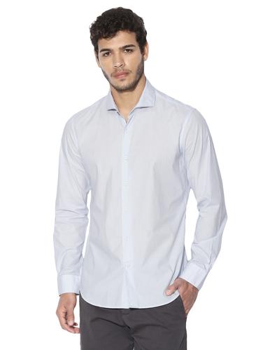 light blue cotton casual shirt - 14891418 - Very Small Image - 1