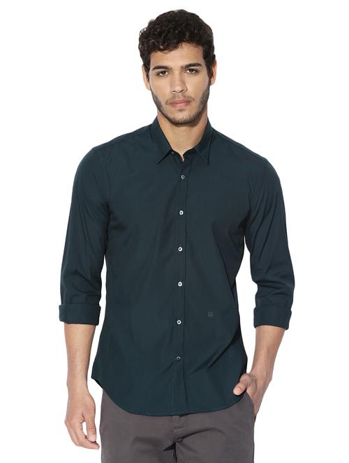 green cotton casual shirt - 14891433 - Very Small Image - 1