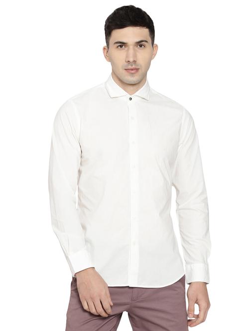 white cotton casual shirt - 14891441 - Very Small Image - 1
