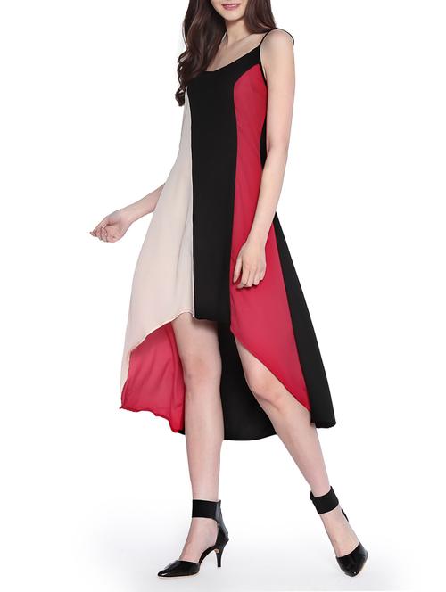 Cami neck high low dress - 14891671 - Standard Image - 1