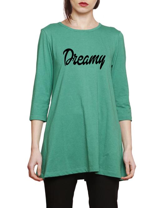 green printed cotton tunic - 14891703 - Very Small Image - 1