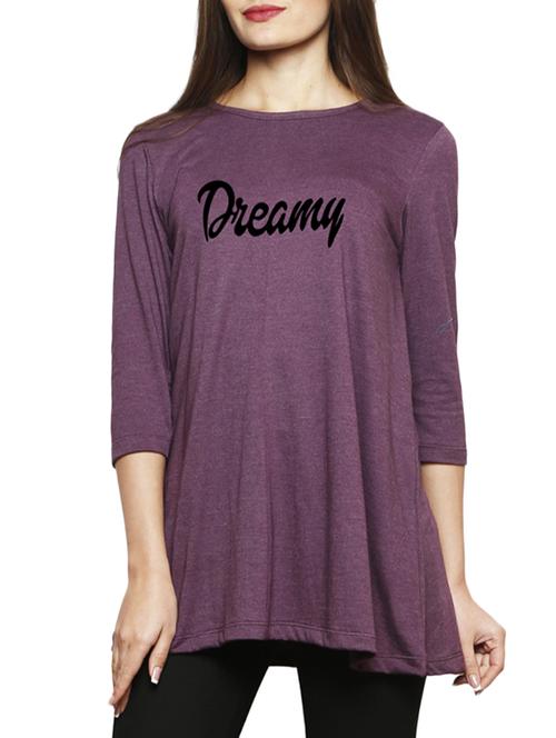 purple printed cotton tunic - 14891710 - Very Small Image - 1