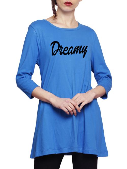 blue printed cotton tunic - 14891720 - Very Small Image - 1