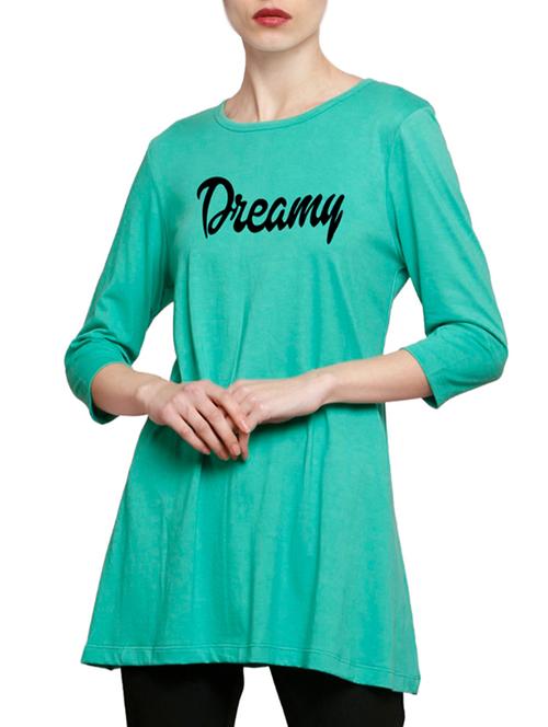 green printed cotton tunic - 14891723 - Very Small Image - 1