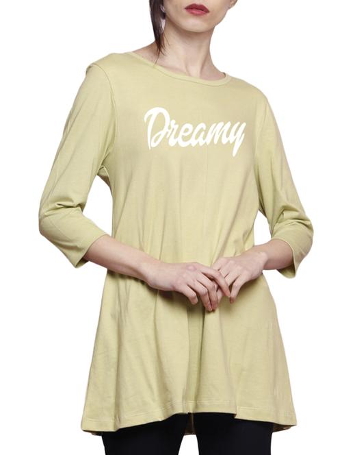 beige printed cotton tunic - 14891732 - Very Small Image - 1