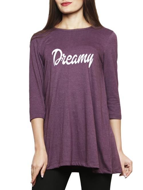 purple printed cotton tunic - 14891738 - Very Small Image - 1